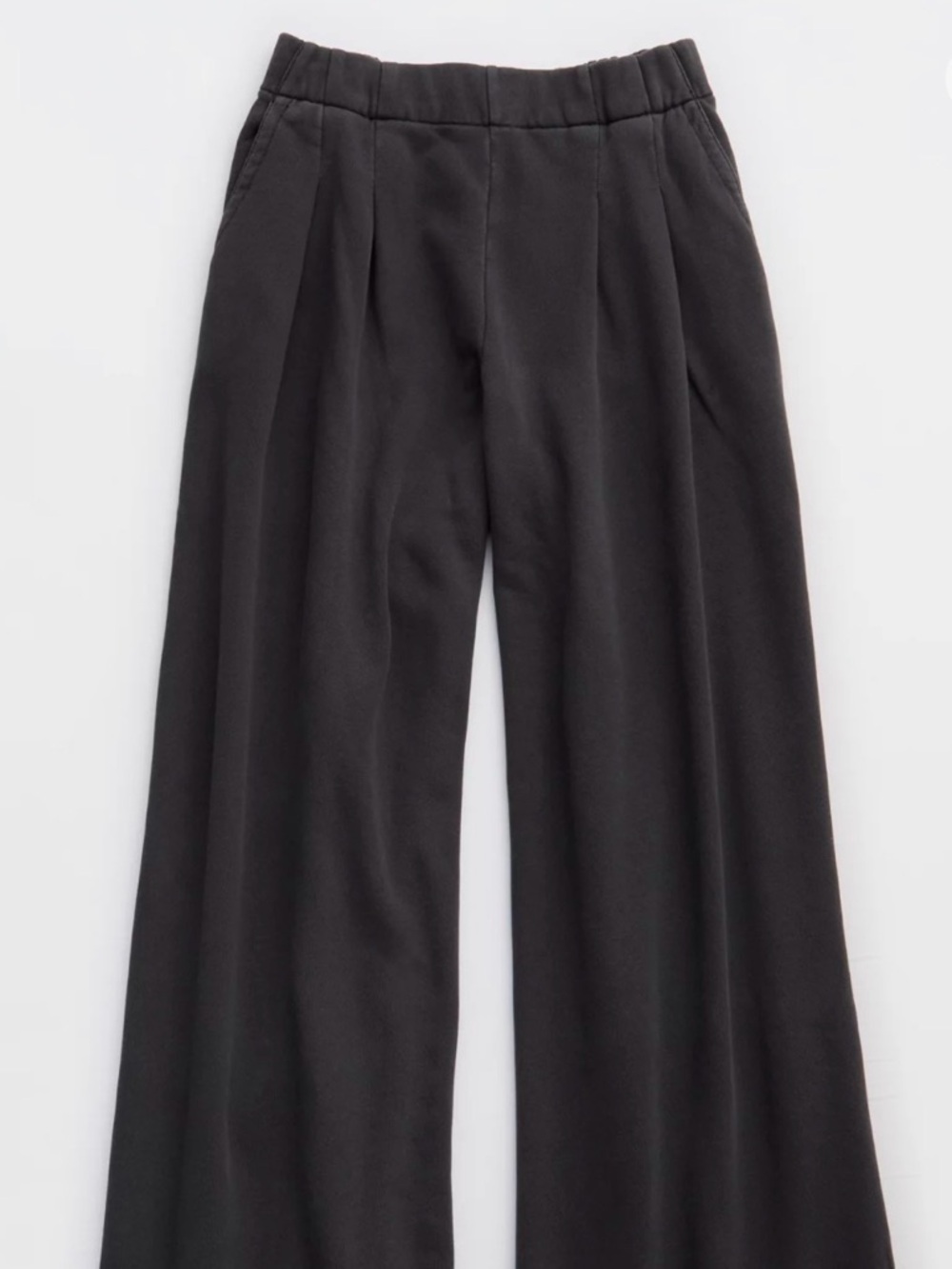 Aerie Wide Leg Charcoal Pull-On Street Trousers XS Short